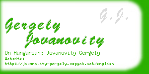 gergely jovanovity business card
